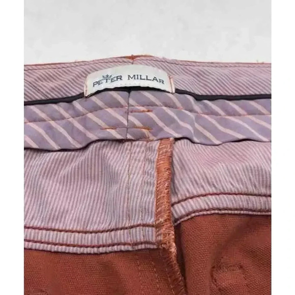 Peter Millar Men's Rust High-Rise Skinny Pants Size M Casual 32x32 - Picture 6 of 6